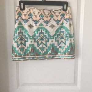 Mini sequin skirt